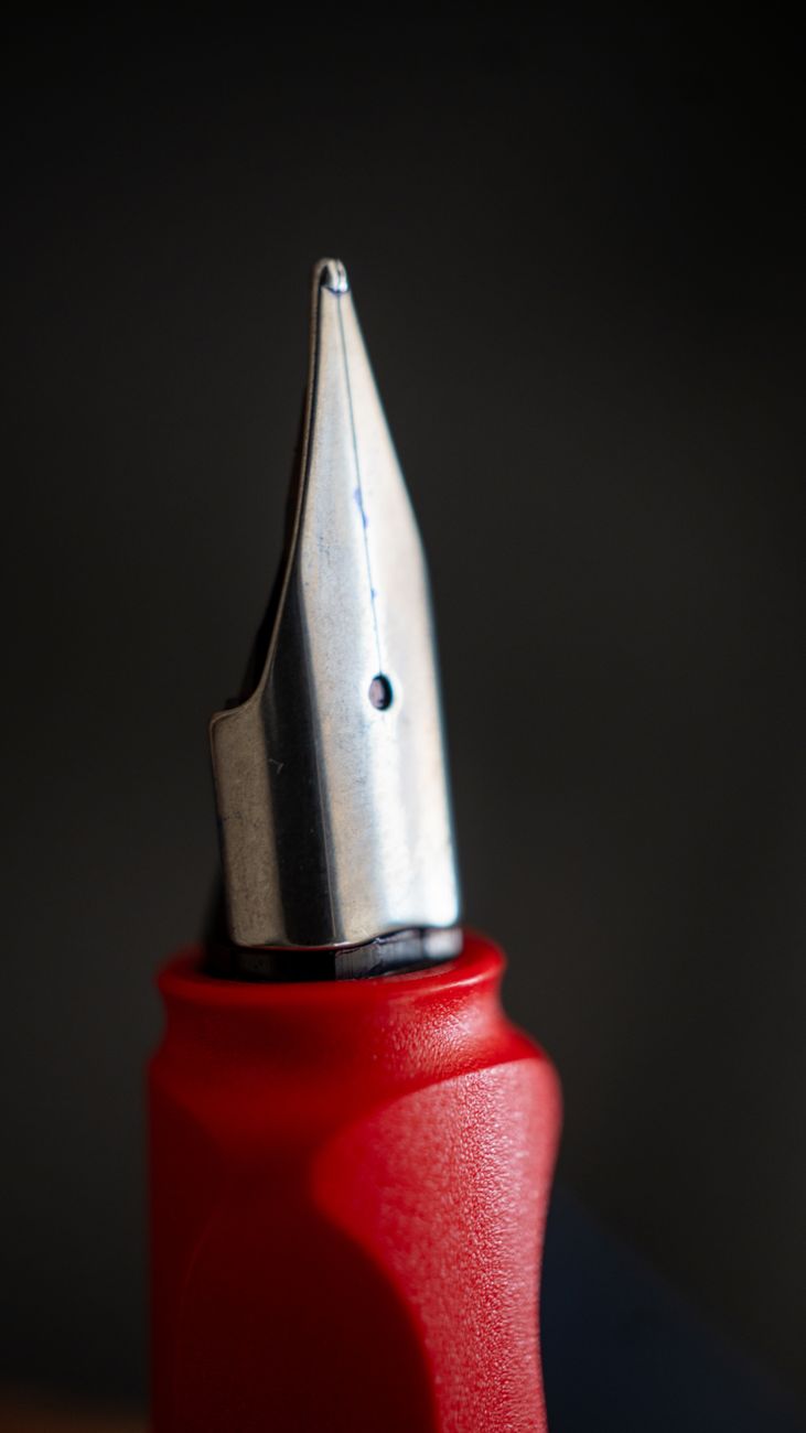 close up of fountain pen